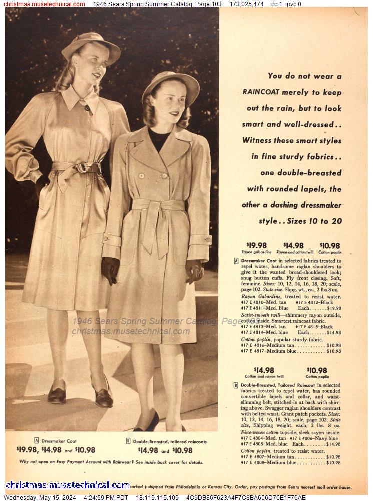 1946 Sears Spring Summer Catalog, Page 103