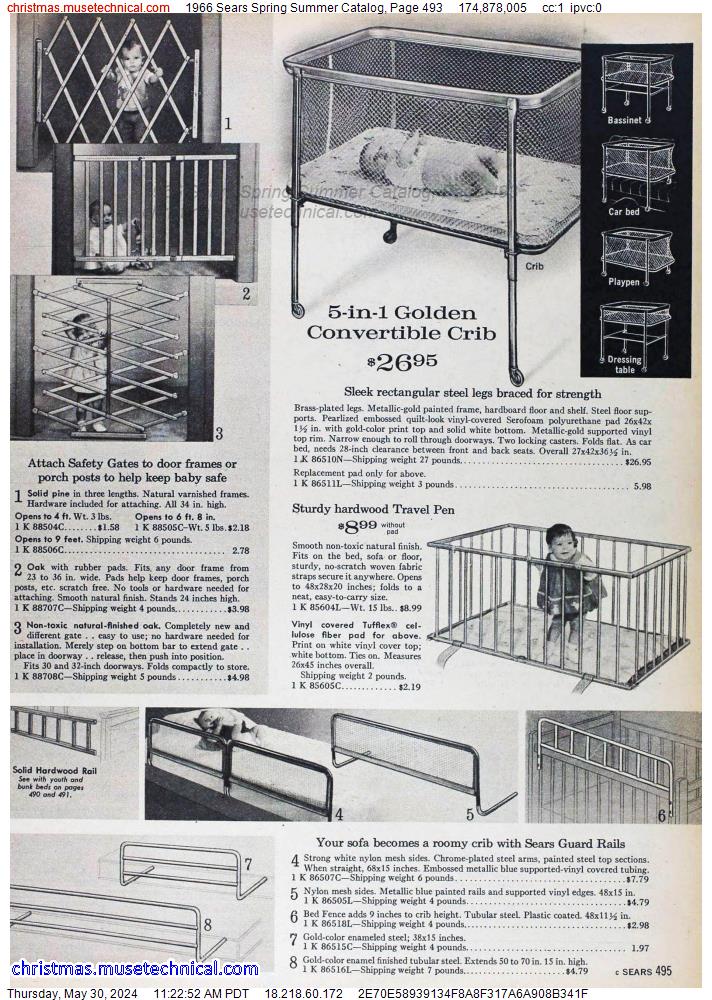 1966 Sears Spring Summer Catalog, Page 493