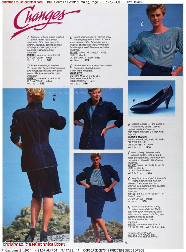 1988 Sears Fall Winter Catalog, Page 88
