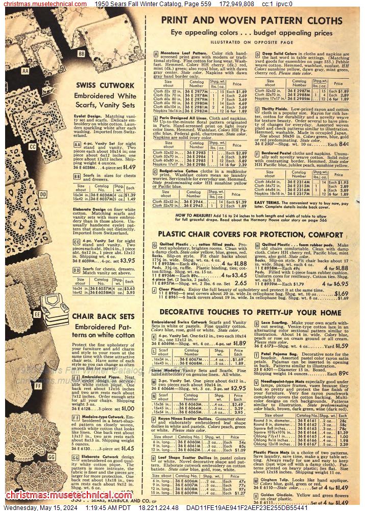 1950 Sears Fall Winter Catalog, Page 559