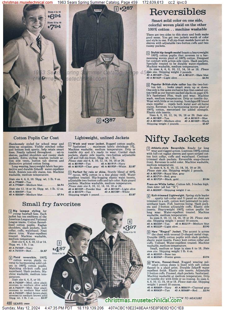 1963 Sears Spring Summer Catalog, Page 459