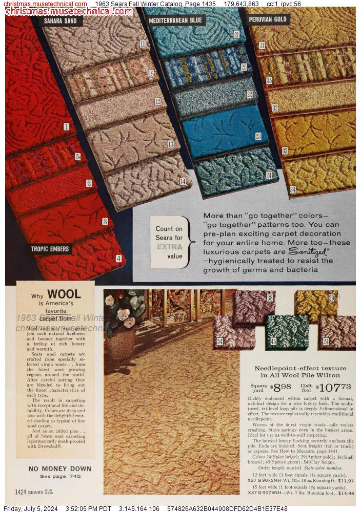 1963 Sears Fall Winter Catalog, Page 1435