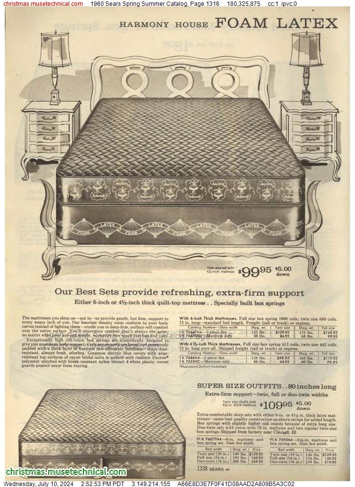 1960 Sears Spring Summer Catalog, Page 1316