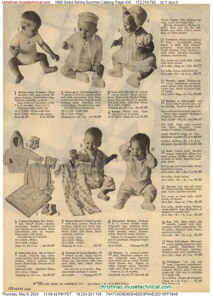1965 Sears Spring Summer Catalog, Page 432