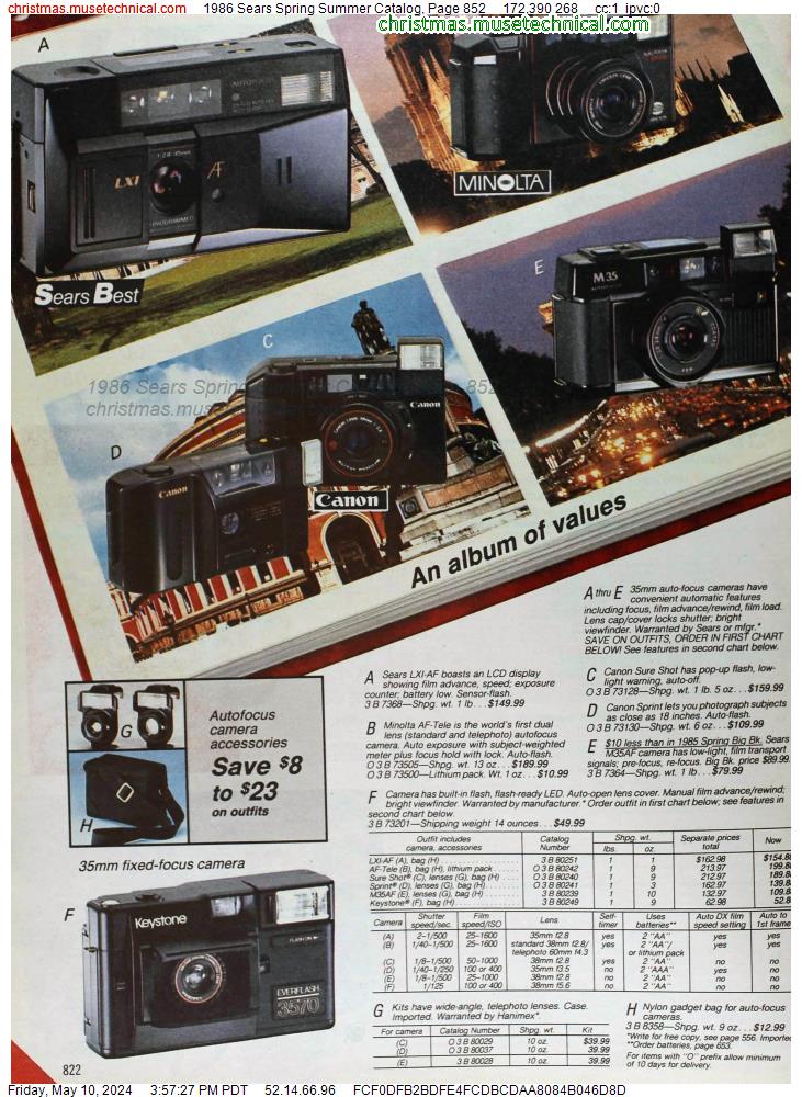 1986 Sears Spring Summer Catalog, Page 852