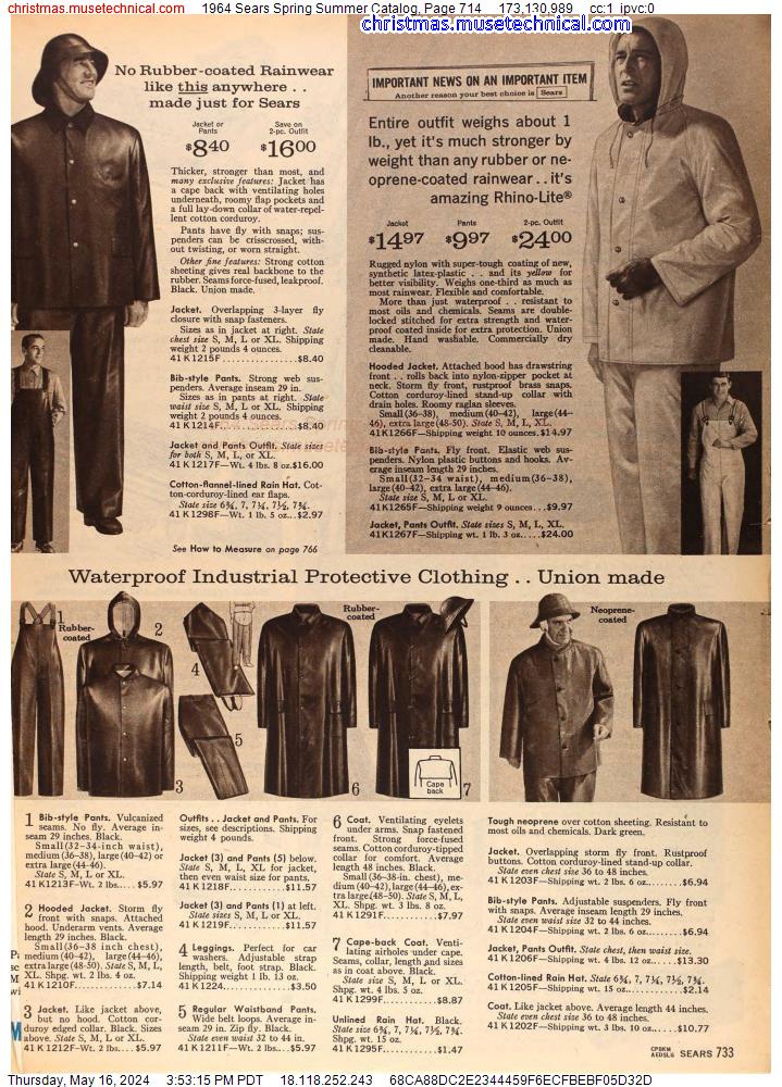 1964 Sears Spring Summer Catalog, Page 714