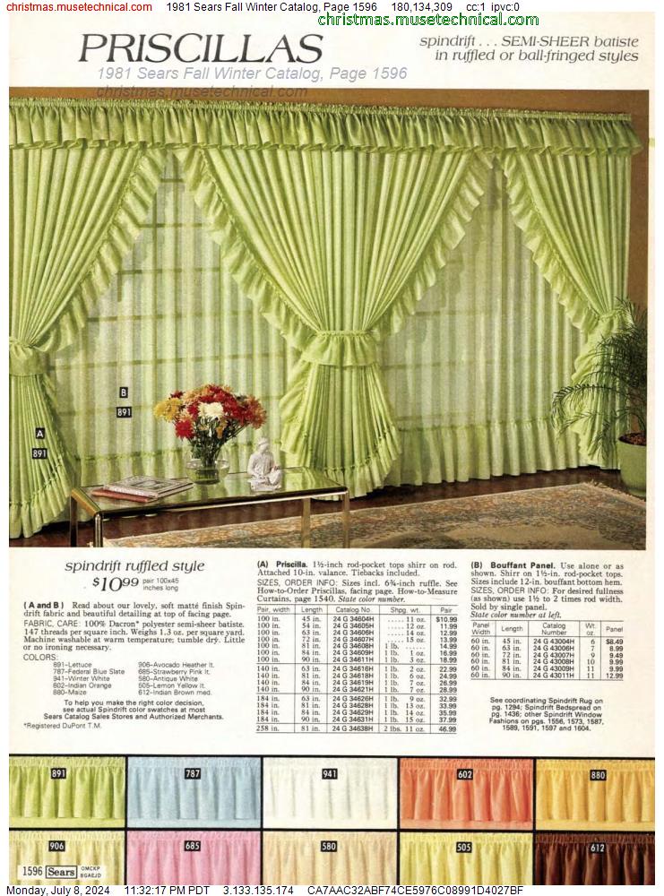 1981 Sears Fall Winter Catalog, Page 1596
