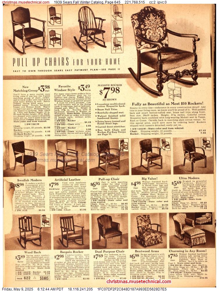 1939 Sears Fall Winter Catalog, Page 645