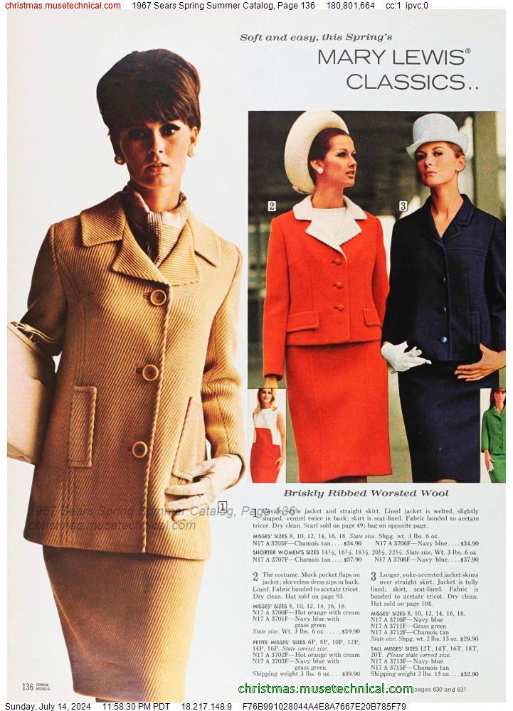 1967 Sears Spring Summer Catalog, Page 136