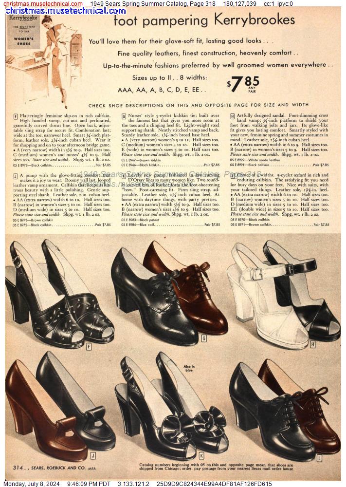 1949 Sears Spring Summer Catalog, Page 318