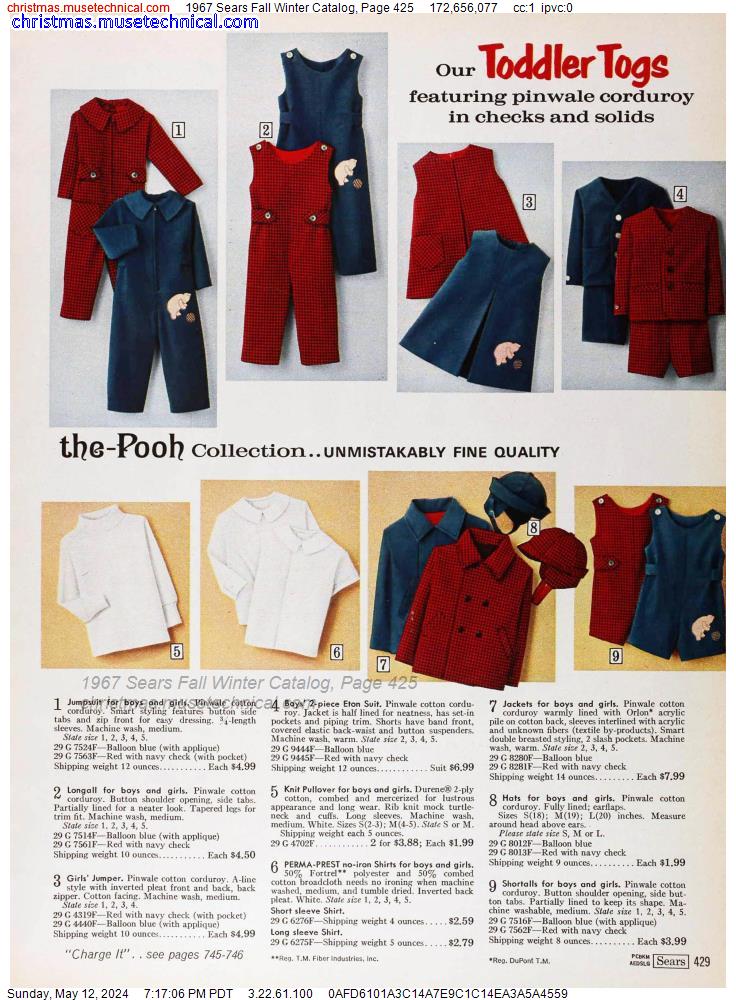 1967 Sears Fall Winter Catalog, Page 425