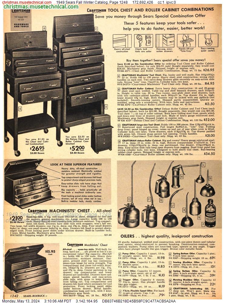 1949 Sears Fall Winter Catalog, Page 1248
