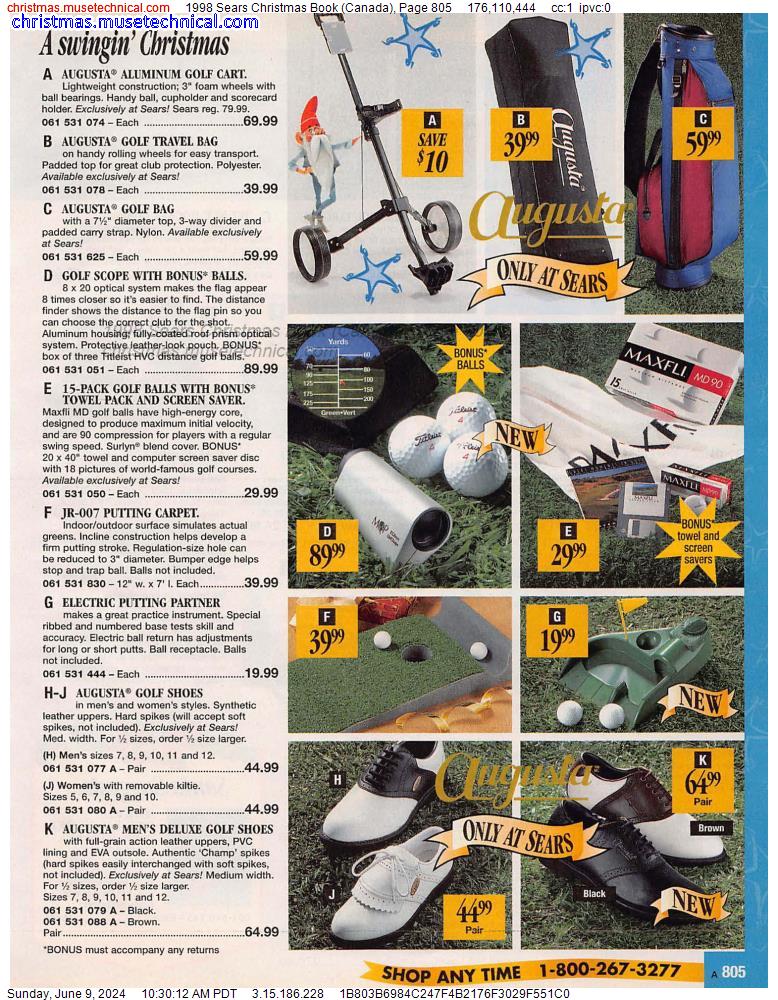 1998 Sears Christmas Book (Canada), Page 805