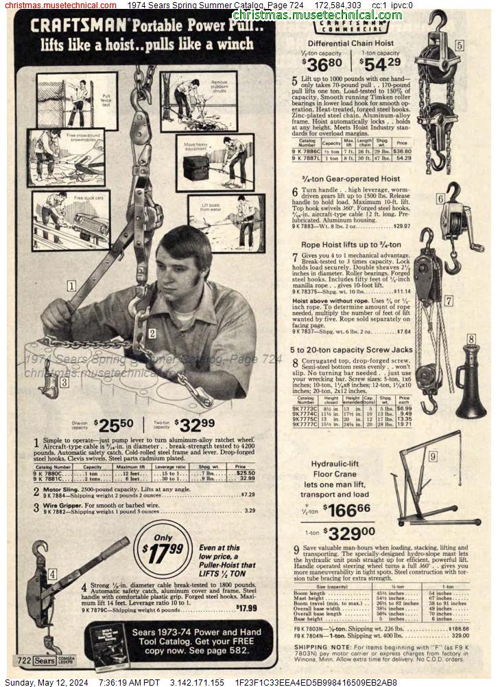 1974 Sears Spring Summer Catalog, Page 724