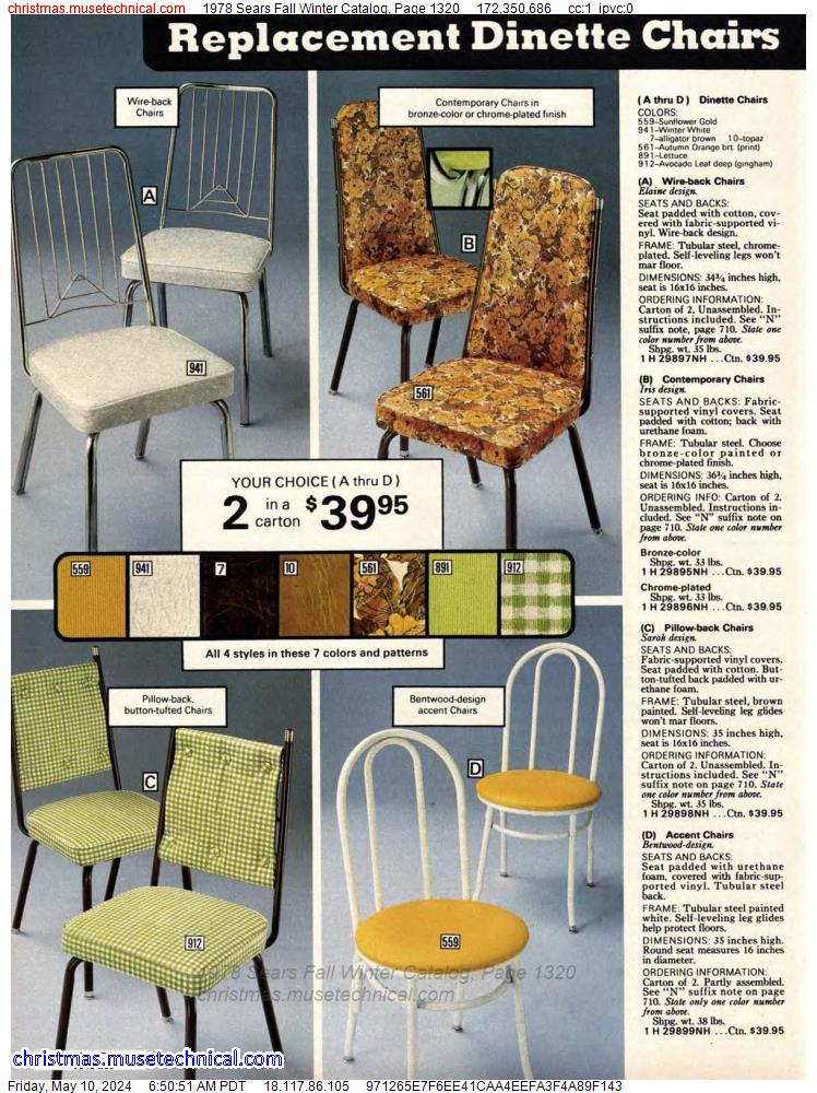 1978 Sears Fall Winter Catalog, Page 1320