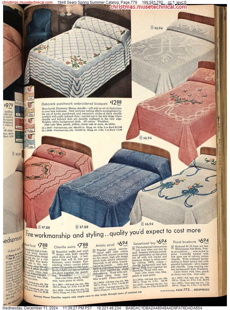 1948 Sears Spring Summer Catalog, Page 779