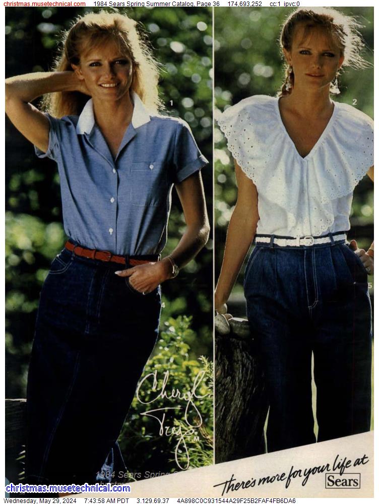 1984 Sears Spring Summer Catalog, Page 36