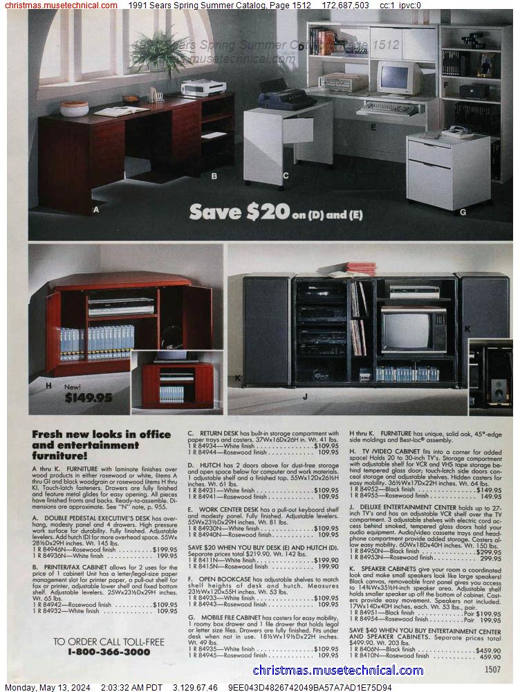1991 Sears Spring Summer Catalog, Page 1512