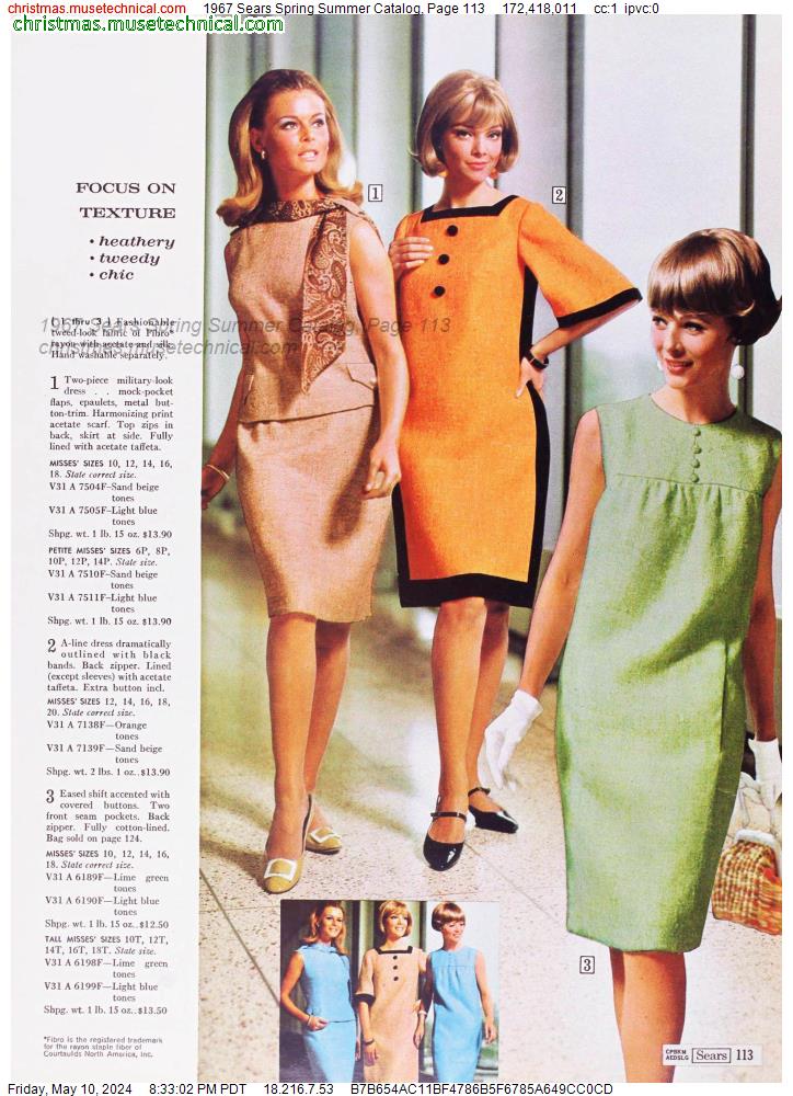 1967 Sears Spring Summer Catalog, Page 113
