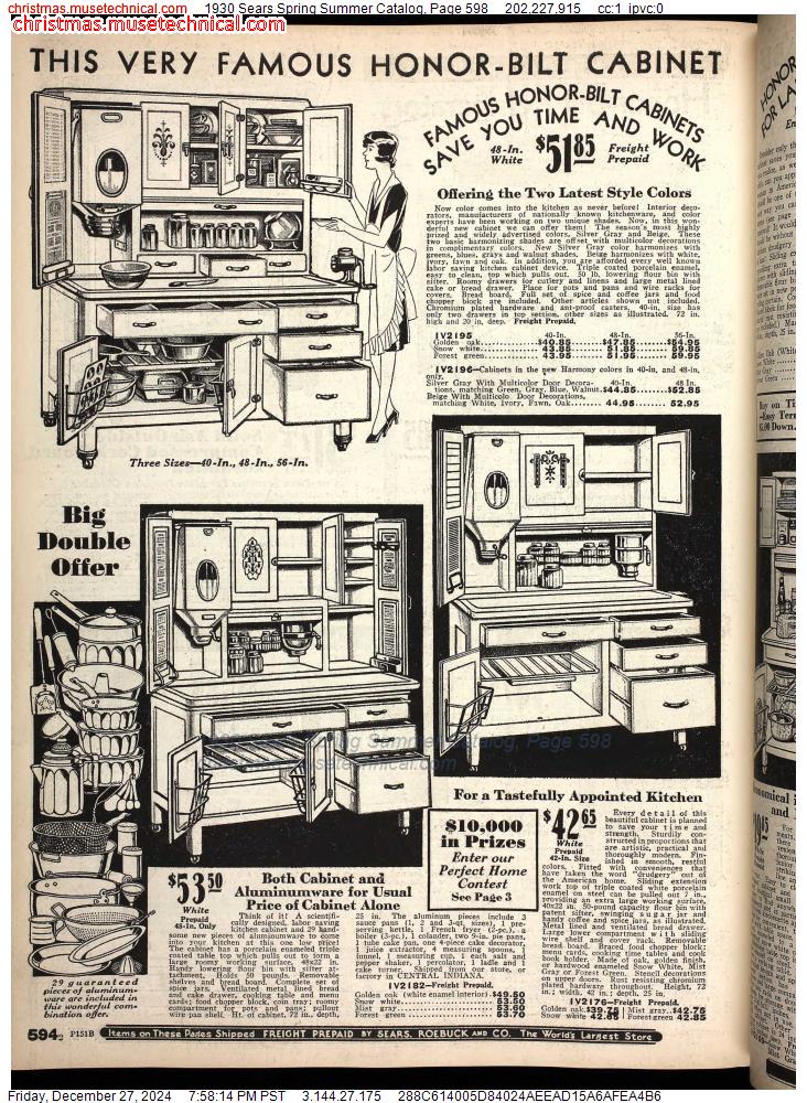 1930 Sears Spring Summer Catalog, Page 598