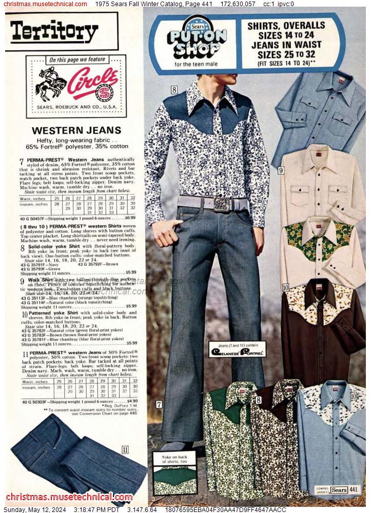 1975 Sears Fall Winter Catalog, Page 441