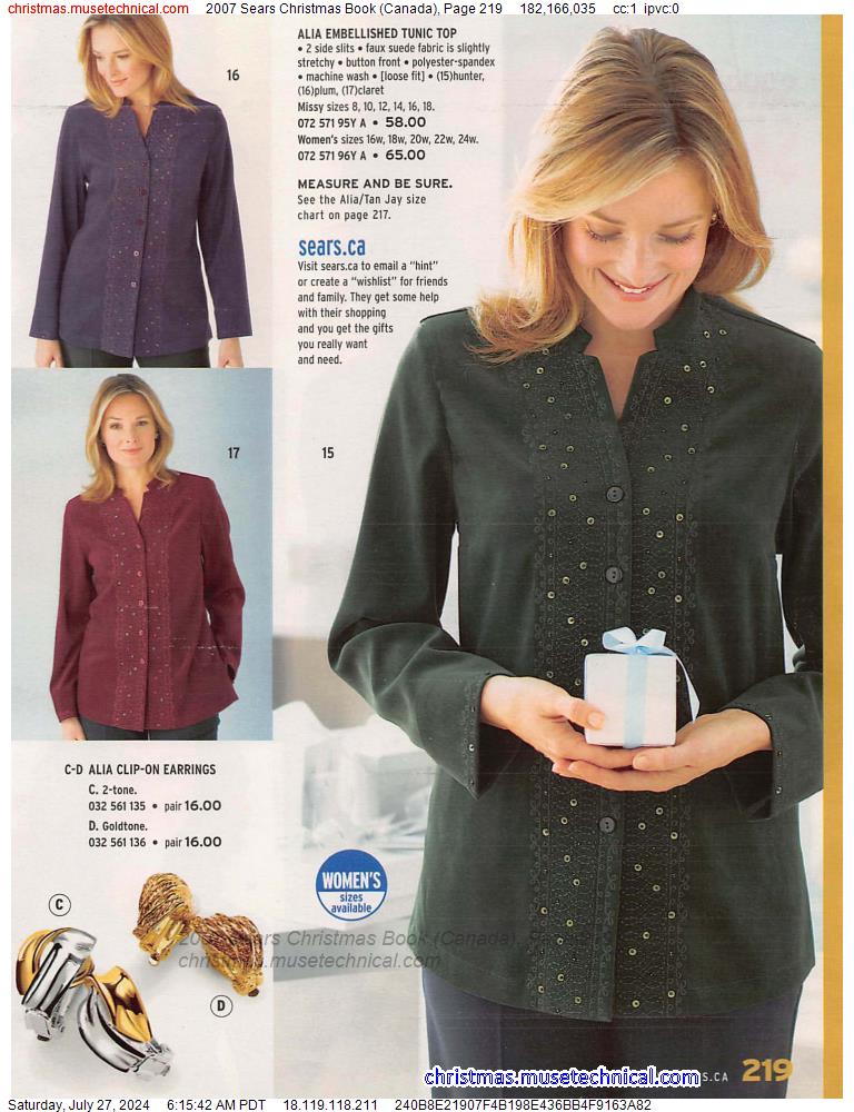 2007 Sears Christmas Book (Canada), Page 219