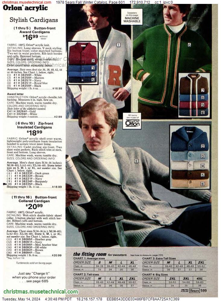 1978 Sears Fall Winter Catalog, Page 601