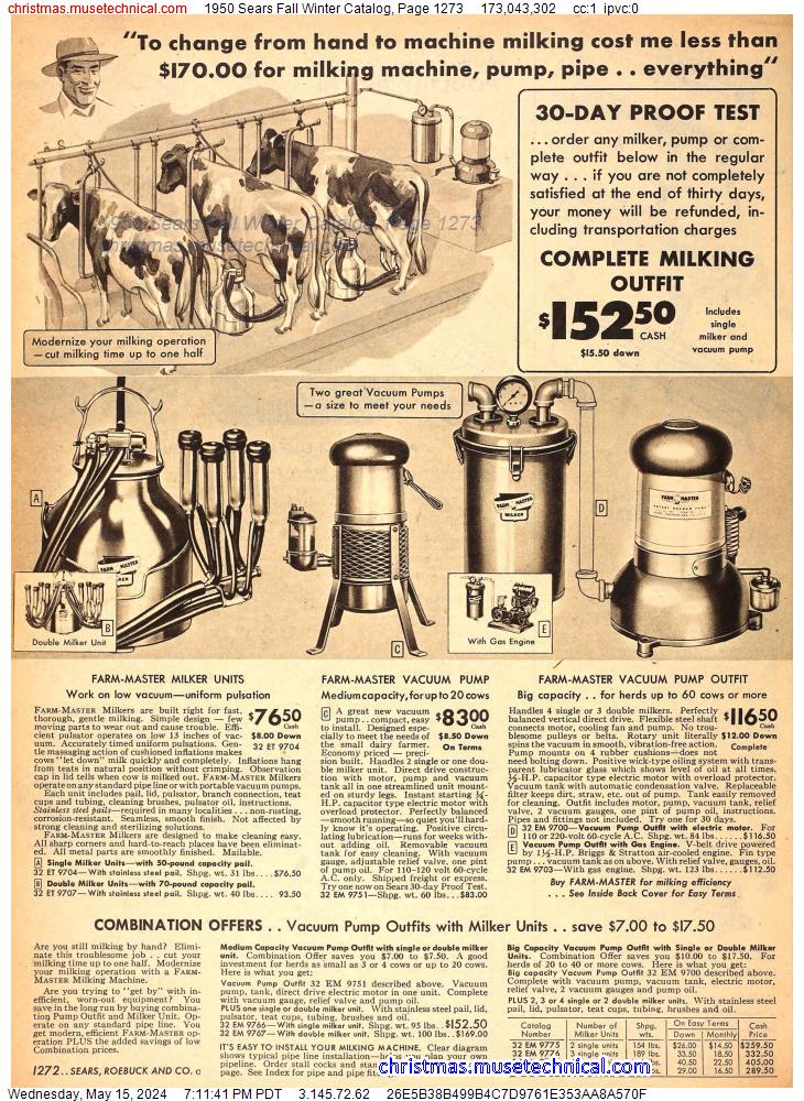 1950 Sears Fall Winter Catalog, Page 1273