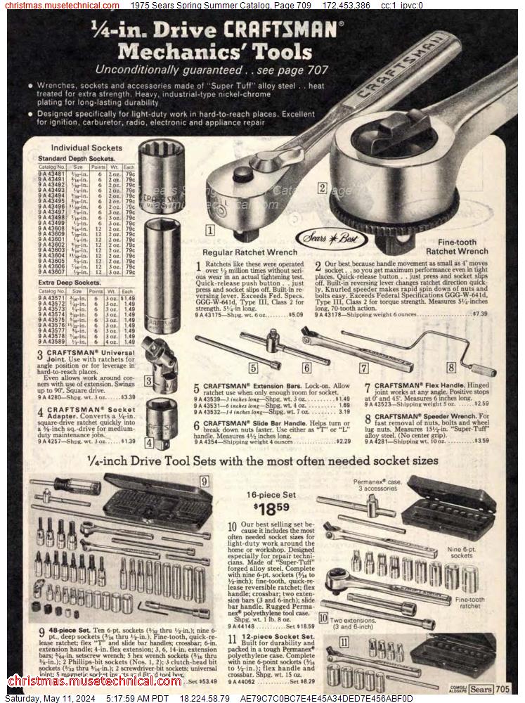 1975 Sears Spring Summer Catalog, Page 709