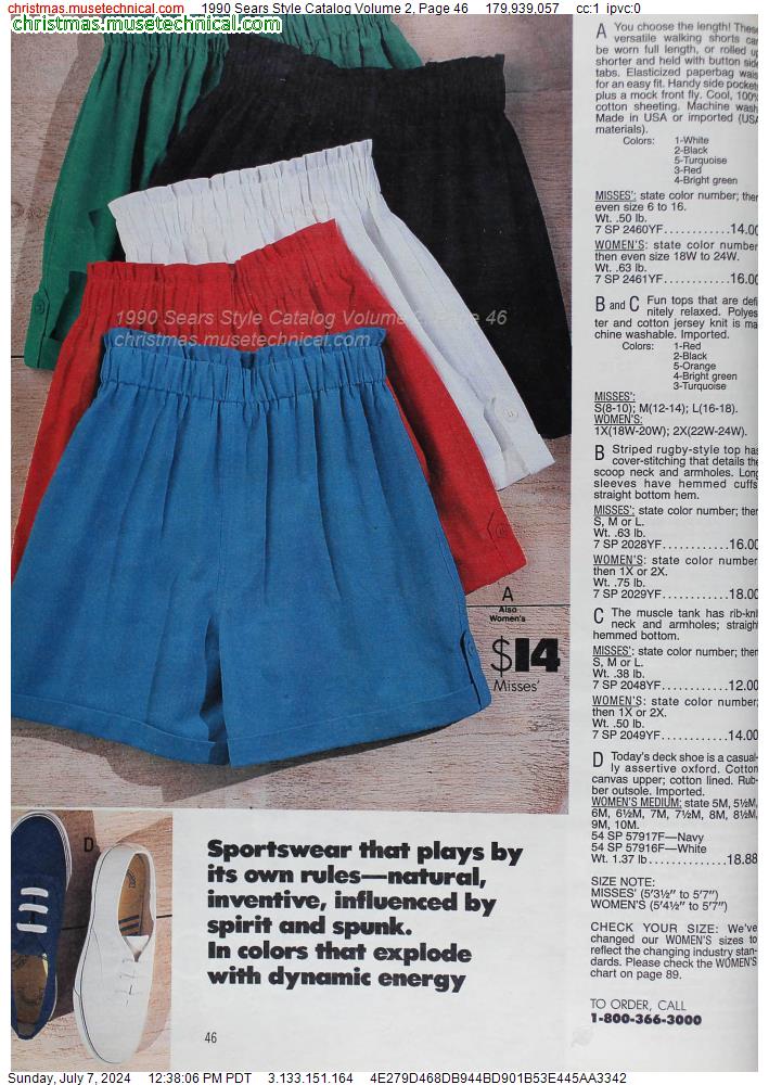 1990 Sears Style Catalog Volume 2, Page 46