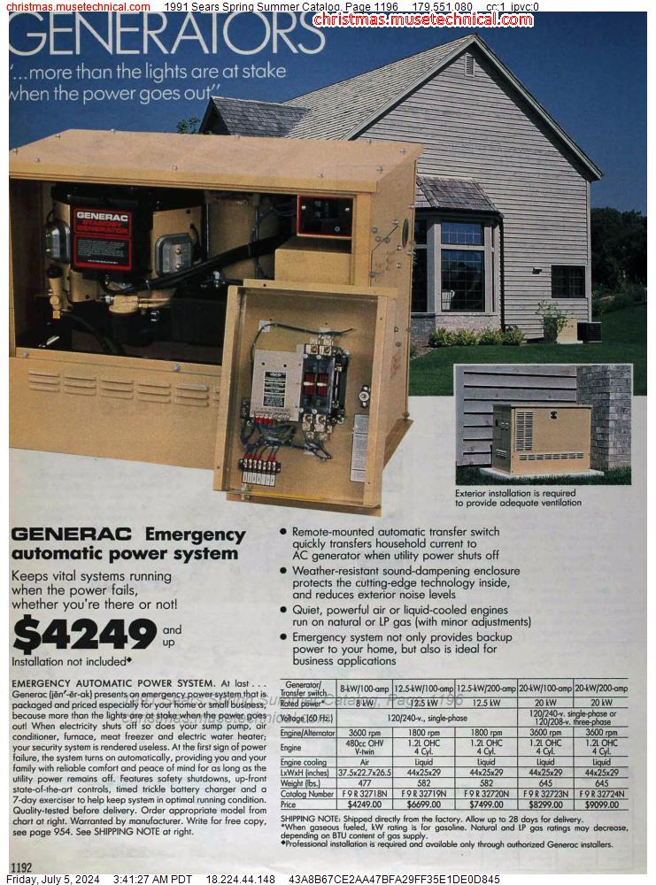 1991 Sears Spring Summer Catalog, Page 1196