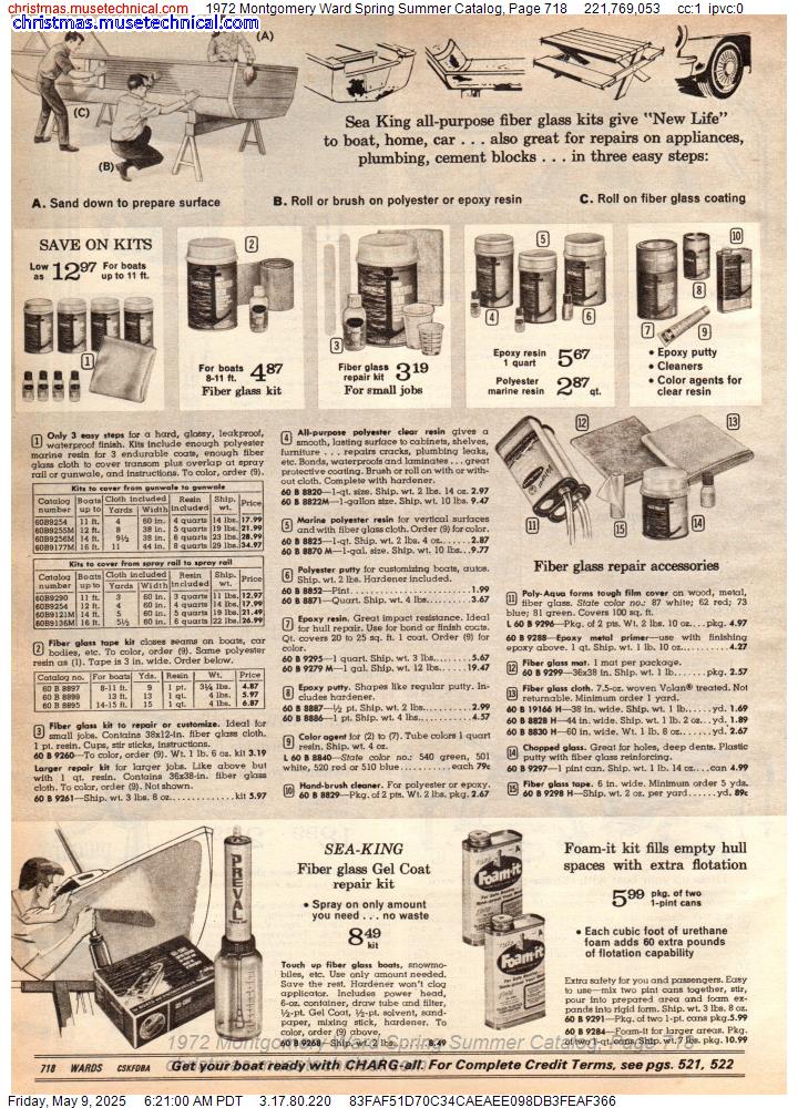 1972 Montgomery Ward Spring Summer Catalog, Page 718