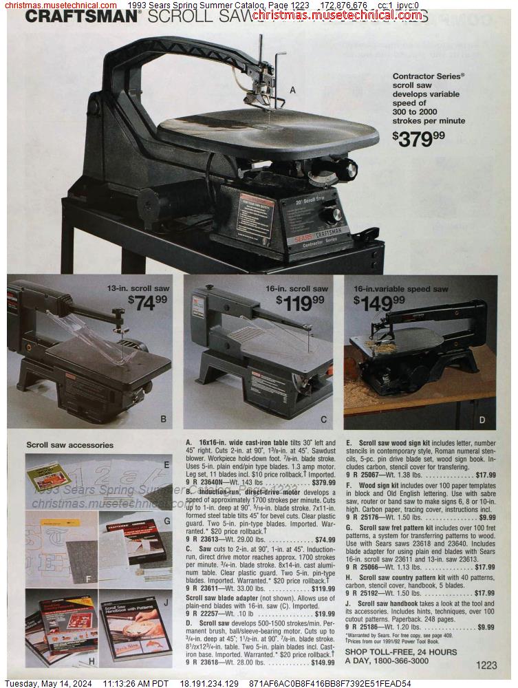 1993 Sears Spring Summer Catalog, Page 1223