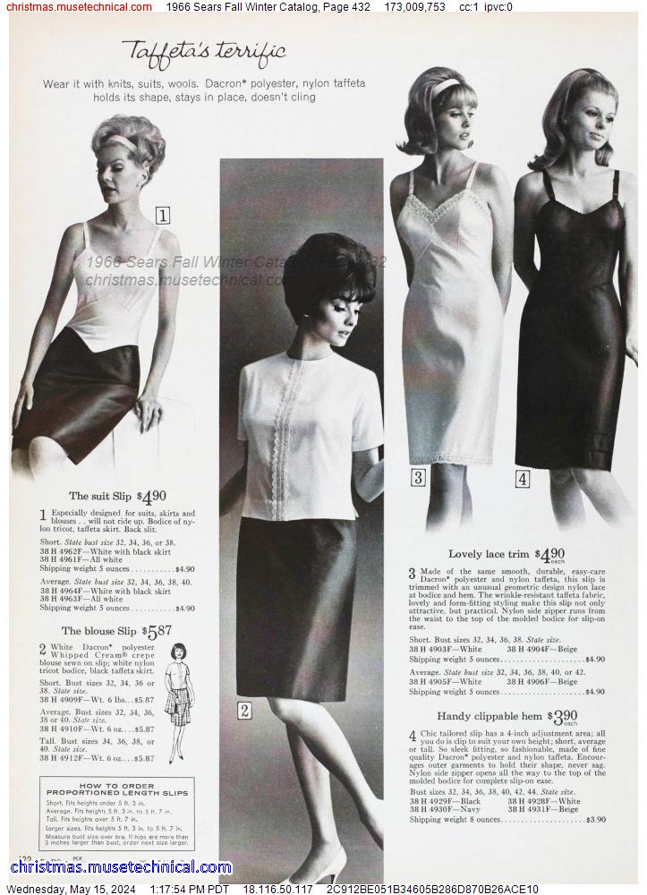 1966 Sears Fall Winter Catalog, Page 432