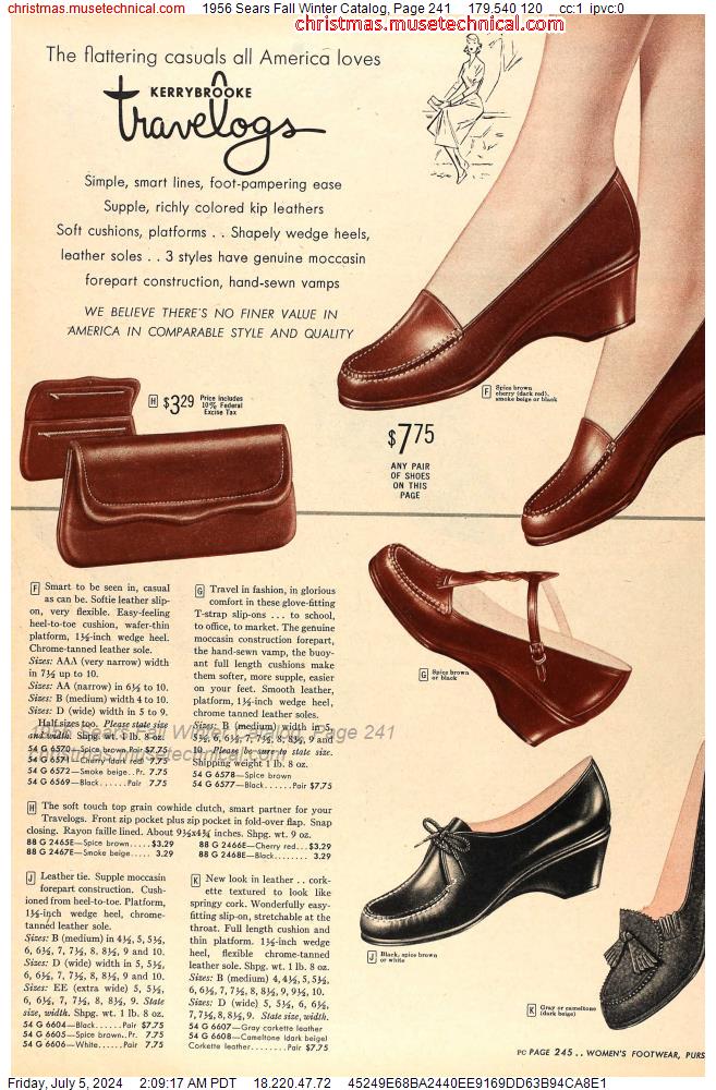 1956 Sears Fall Winter Catalog, Page 241