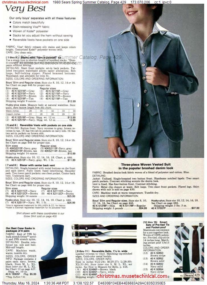 1980 Sears Spring Summer Catalog, Page 429