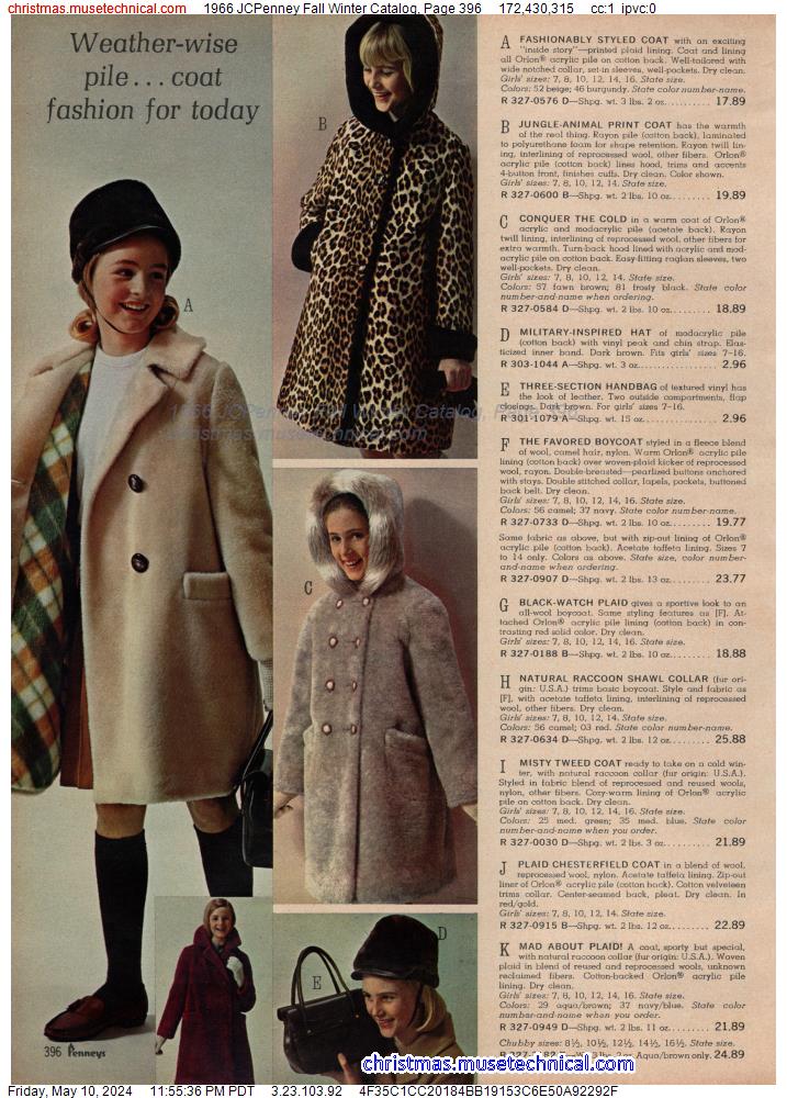 1966 JCPenney Fall Winter Catalog, Page 396