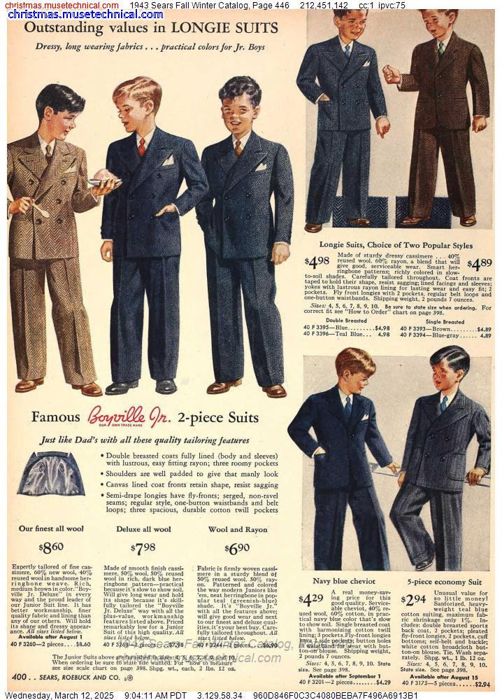 1943 Sears Fall Winter Catalog, Page 446