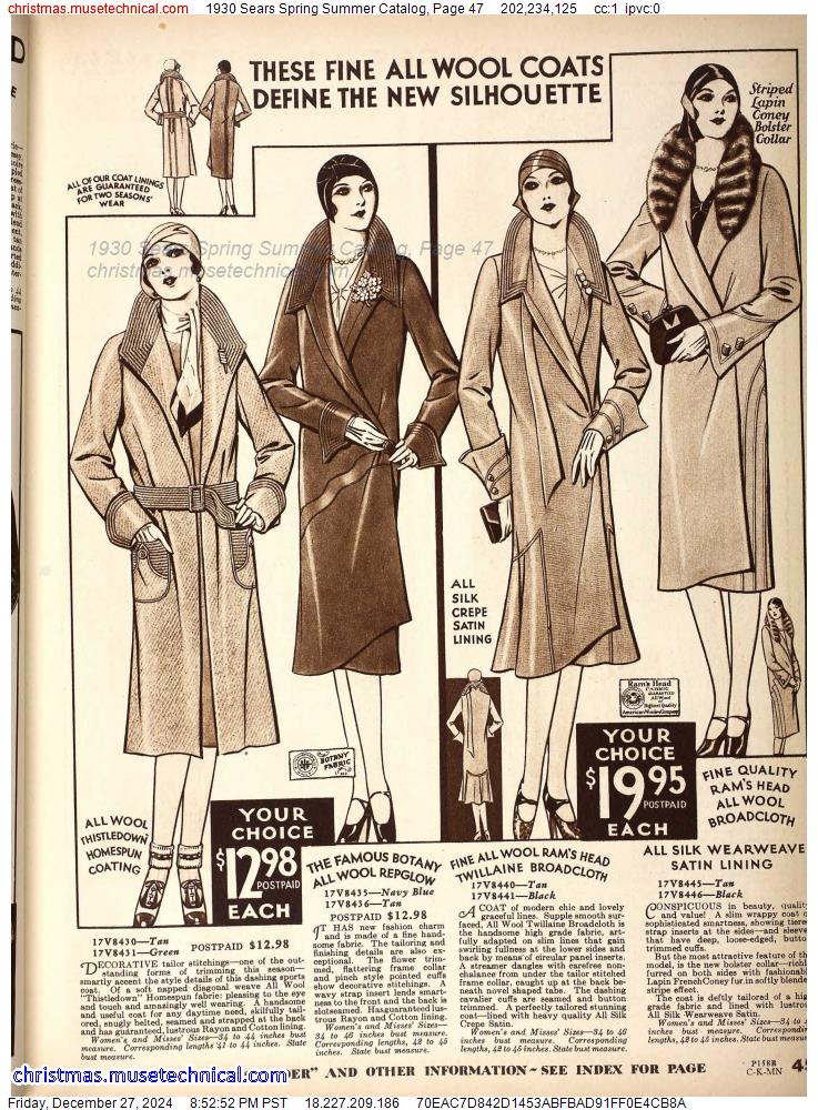 1930 Sears Spring Summer Catalog, Page 47