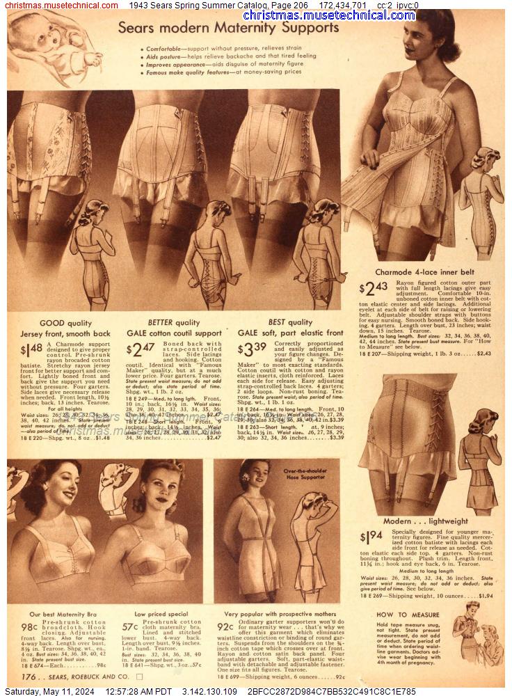 1943 Sears Spring Summer Catalog, Page 206