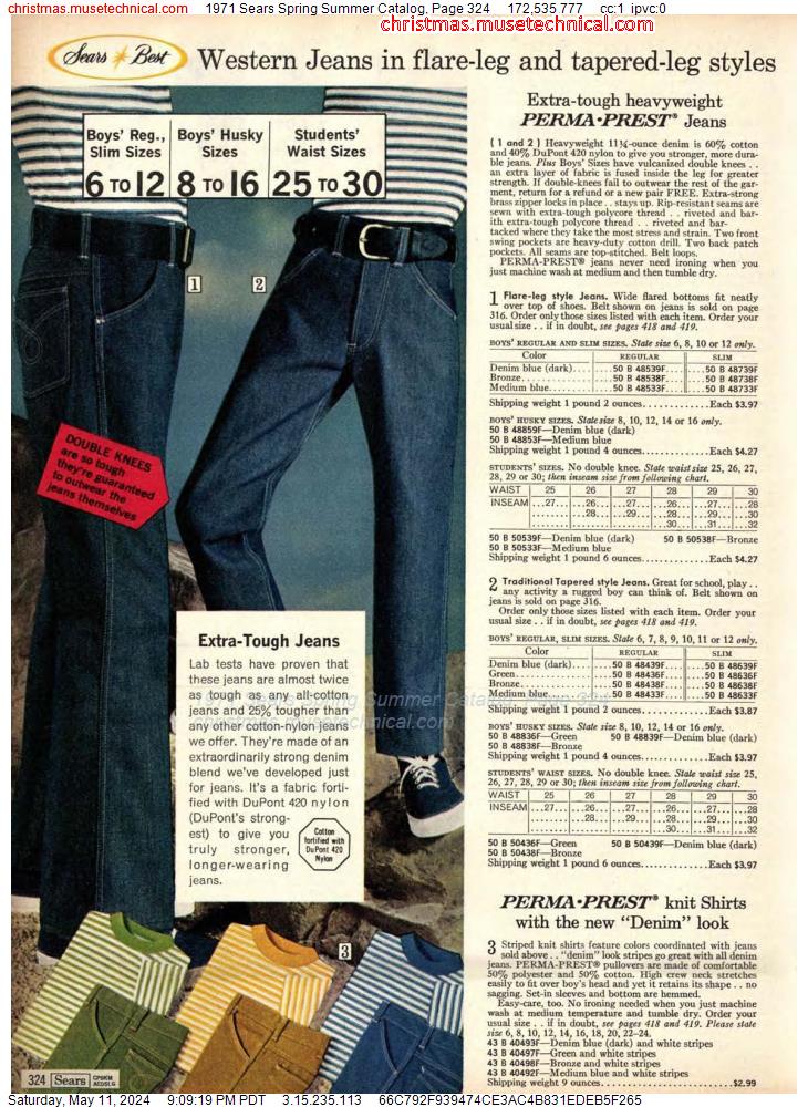 1971 Sears Spring Summer Catalog, Page 324