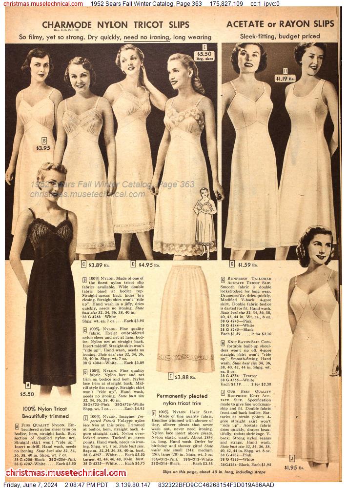 1952 Sears Fall Winter Catalog, Page 363