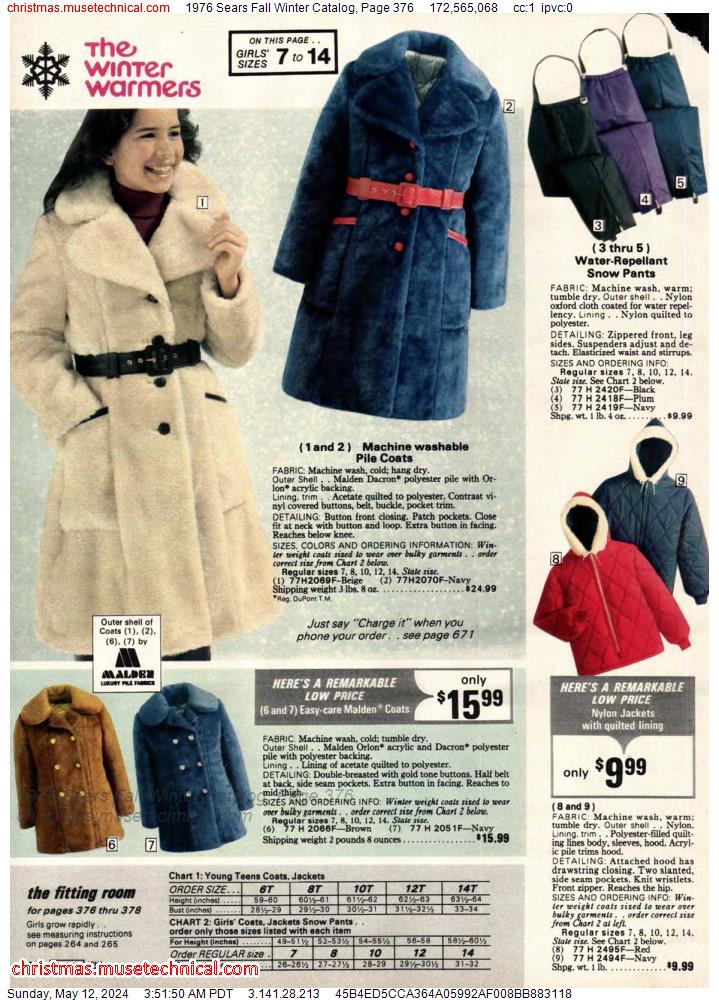 1976 Sears Fall Winter Catalog, Page 376
