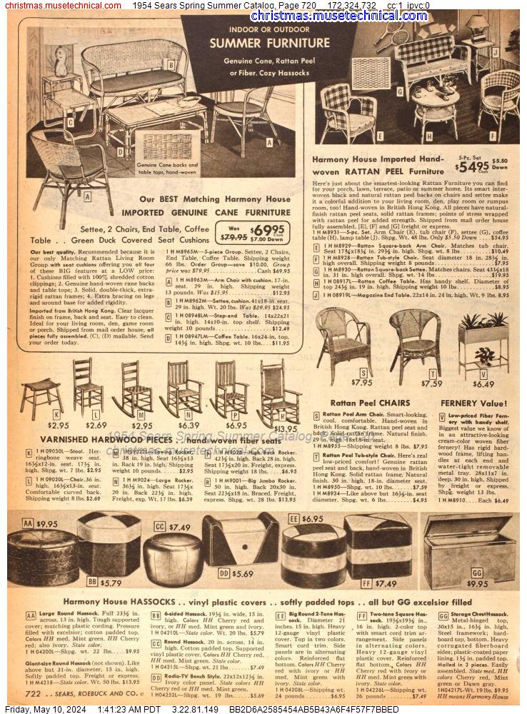 1954 Sears Spring Summer Catalog, Page 720