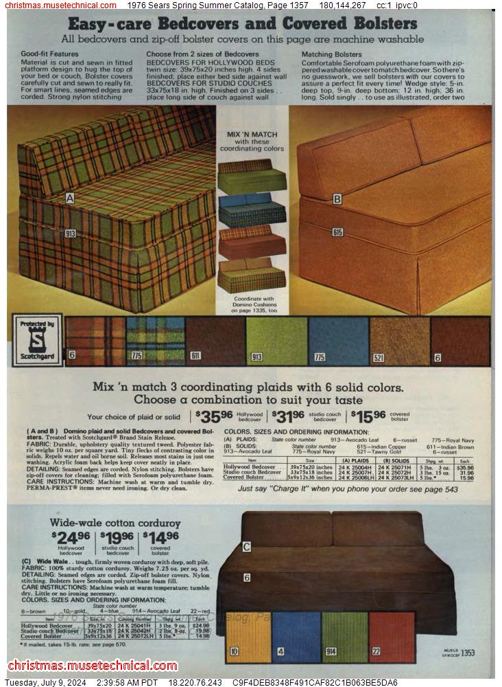 1976 Sears Spring Summer Catalog, Page 1357