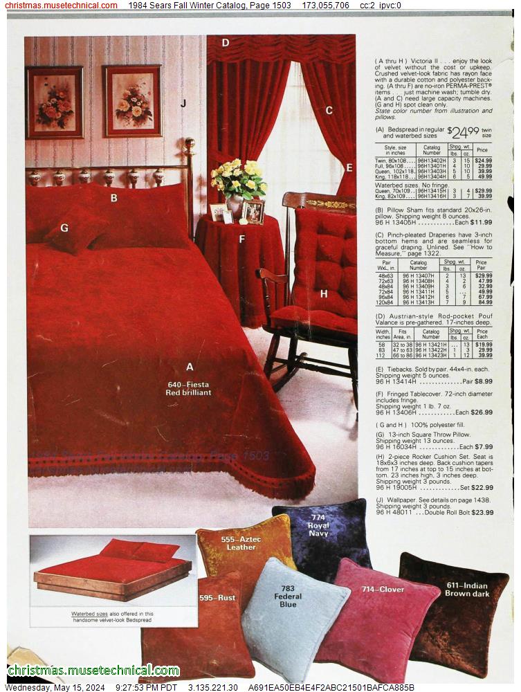1984 Sears Fall Winter Catalog, Page 1503