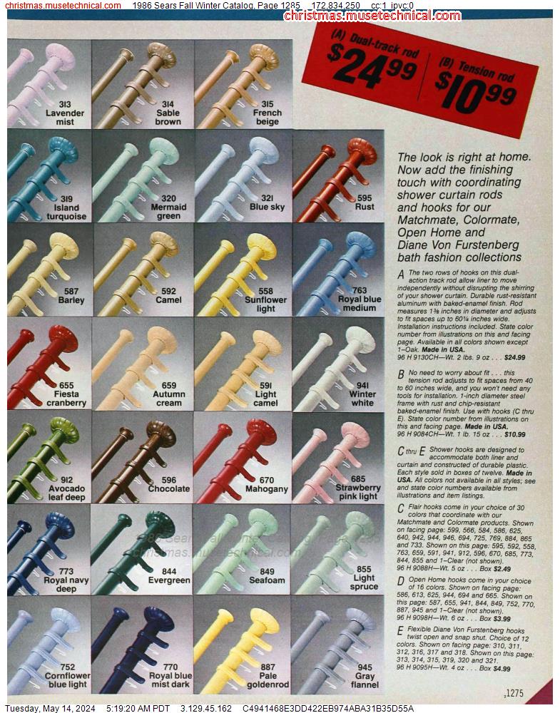 1986 Sears Fall Winter Catalog, Page 1285
