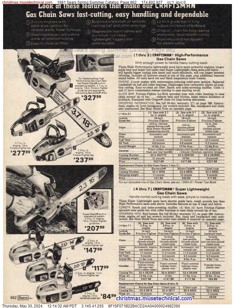1981 Sears Spring Summer Catalog, Page 862
