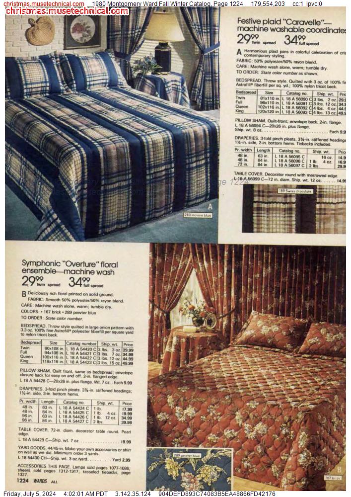 1980 Montgomery Ward Fall Winter Catalog, Page 1224