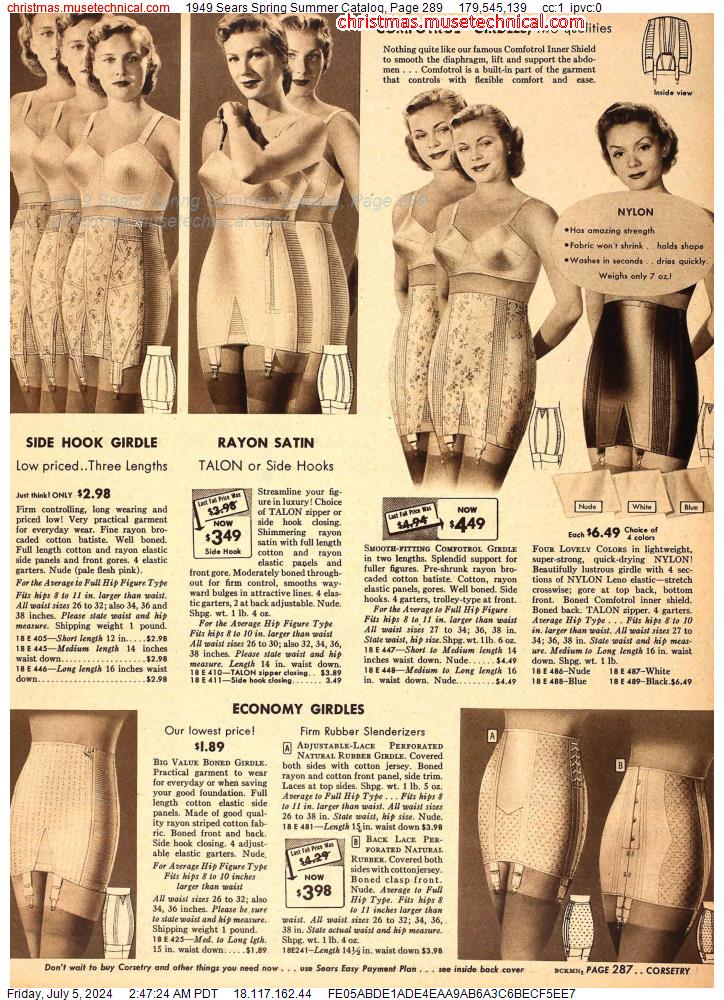 1949 Sears Spring Summer Catalog, Page 289